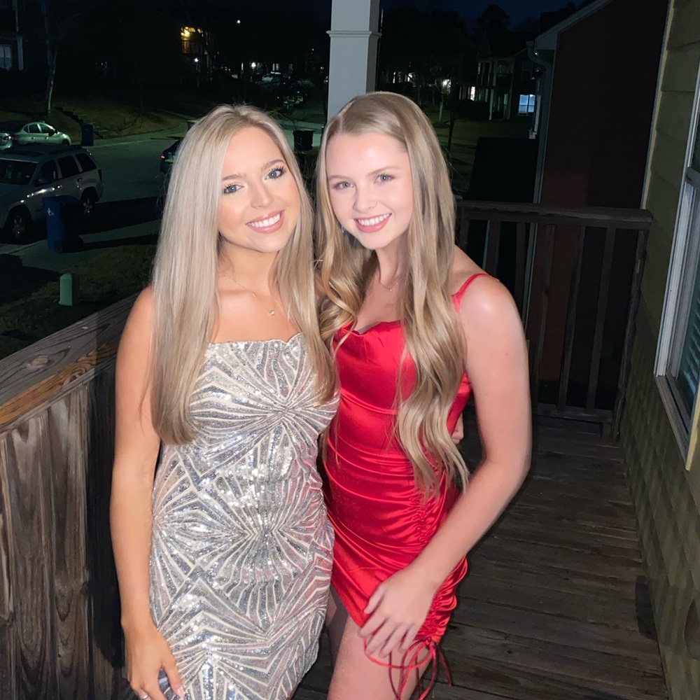 Shein Red Satin Dress